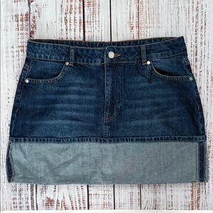 Boohoo Denim Mini Jean Skirt 10 NWOT